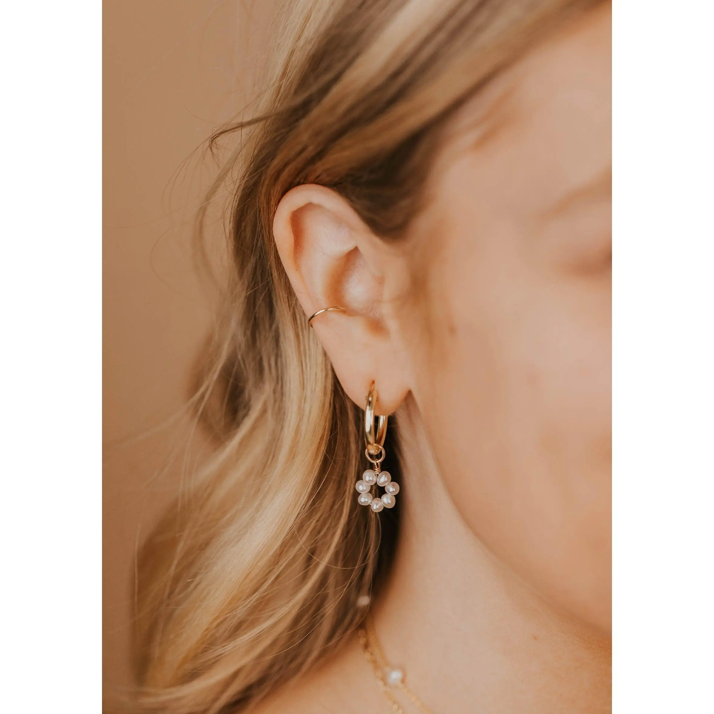 Hello Adorn Daisy Hoop Earring Charms - Any Occassion Jewelry - Women's Fashion Accessory