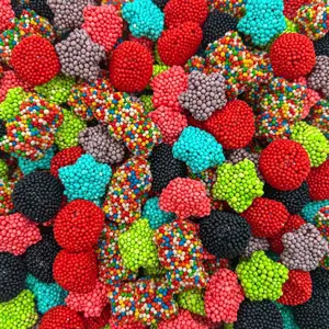 Crunchy Gummy Candy Mix | 2 Pound Bag | Rainbow Nonpareils Bears, Berries, Star Shaped Chewy Clusters | Gummy Mix for Snacking & Candy Buffets | Sweet & Sour Flavors
