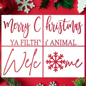 Christmas Stencils for Door Mats Large Christmas Doormat Stencils Holiday Stencil for Painting on  Canvas Window Glass Decor