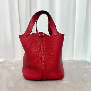 Pre-owned HERMÈS Hermes Classic Red Picotin Lock Bag|20837138 WWL