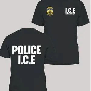 Police ICE US Immigration Printed on Front & Back Men's T-Shirt, Support ICE, ICE Agent Hoodie Police ICE US Immigration Printed on Front & Back Men's T-Shirt, Support ICE, ICE Agent Hoodie