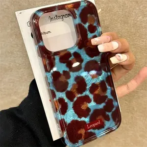 Simple Fashion Leopard Print Soft Protective Phone Case for iPhone 16/15/14 Pro Max, 13/12/11, XS/X/XR, 7/8 Plus, SE 2020, 16E, Phone Cover