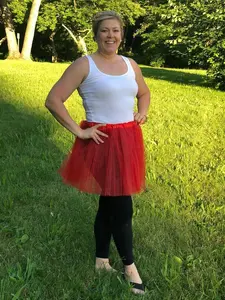 Red Plus Size Adult Tutu Skirt - Women's Plus Size 3- Layer Basic Ballet Costume Dance Tutus