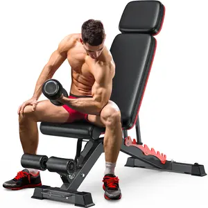 Weight Bench of 1200LB Capacity, Heavy-duty Workout Bench for Home Gym, Extra Headrest Strength Training Bench Press for Full Body Workout, Perfect Christmast Gift for Him