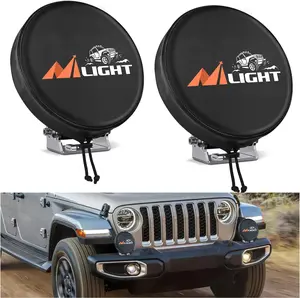 Nilight 7inch Round Offroad Driving Pod Light Cover, 7.25 Inch Diameter Black Leather Protective Cover for Auxiliary Ditch Fog Bumper Headlight on Jeep Truck SUV ATV UTV Tractor dealsforyoudays