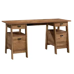 Trestle Desk, Vintage Oak finish