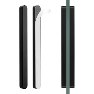 2pack 7 inch Stick  Shower Door Handles Adhesive Glass Shower Door Handle Matte Black Sliding Glass Door Handle for Shower Double Sided Sliding Door Pull