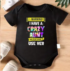 Warning I Have a Crazy Aunt Baby Bodysuit, Funny Aunt Onesie, Infant Romper, Newborn Outfit, Baby Shower Gift, Niece Nephew Gift