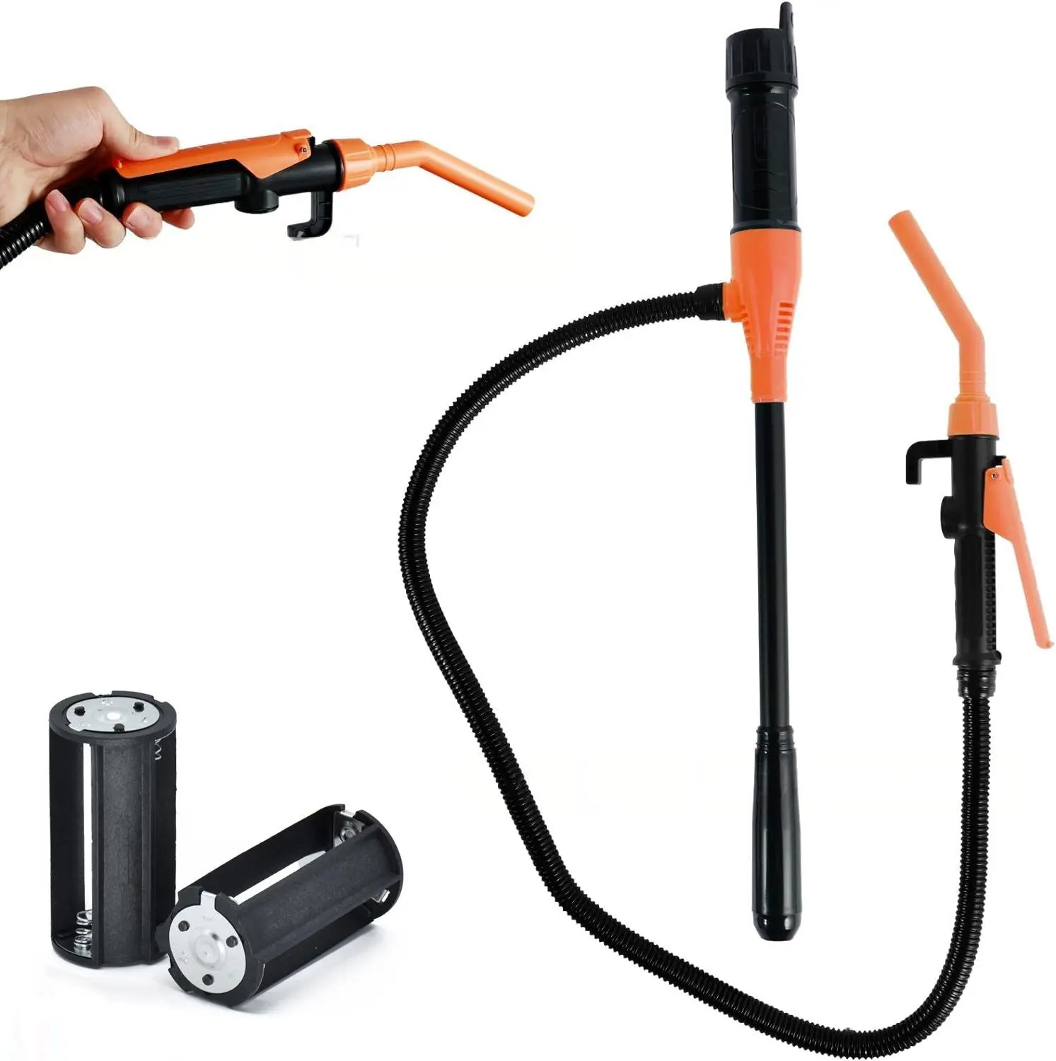 Power Battery Pump, Battery Operated Electric Siphon Pump Water Transfer Pump, Easy to Use Manual Portable Fuel Pump for Fuel, Diesel, Water