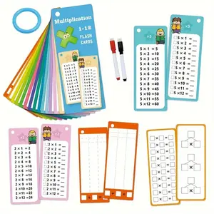 Educational Math Flashcards, Multiplication & Division 0-12, Interactive Learning Toy, math learning tools, Paper Material, Preschool Classroom Activities