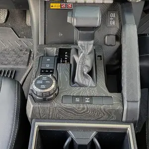 for Toyota Tacoma 2024 2025 and 4Runner 2025 Interior Accessories Center Console ABS Shift Panel Cover Decor Dashboard Trim (Black Wood Grain, Shift Panel Cover)