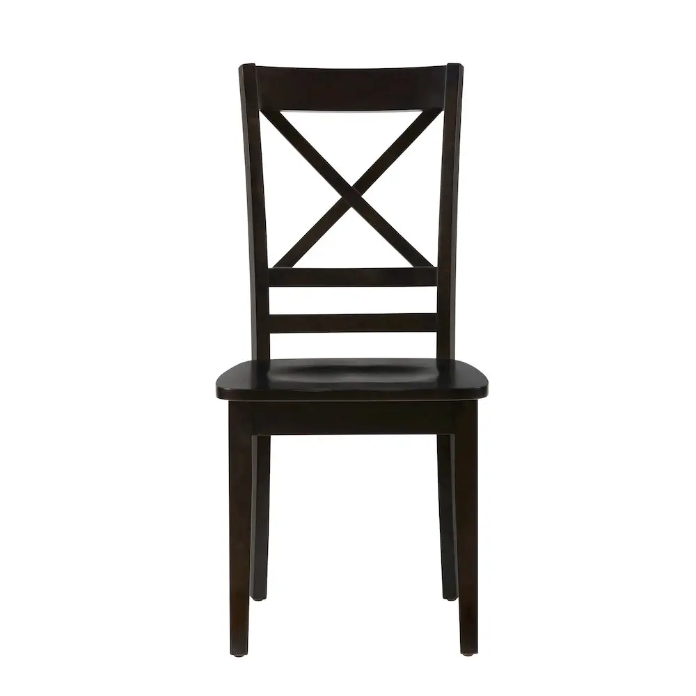 Solid Wood X-Pattern Cross-Back Dining Chairs (Set of 2), Sturdy Traditional Standard-Size Indoor Furniture, Ideal for Weeknight Dinners & Celebratory Gatherings, Cross-Back Detail