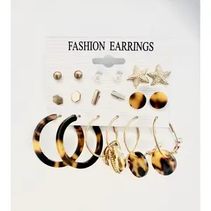 Beachy Tortoise Shell Earring Set