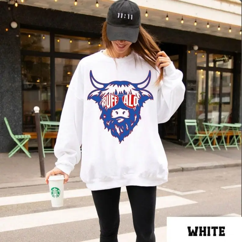 [Sale off up to 50%] Buffalo Football Sweatshirt, Buffalo Crewneck, Vintage Style Buffalo Sweatshirt, Buffalo Football Sweater, Josh Allen, Buffalo Bill