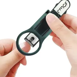 Nail Clippers with Magnifying Glass-3X Magnifier for Precise and Safe Trimming,Stainless and Sharp Blades for Hard Nails,a Case for Storing Nail Clippings,Christmas Gift for Parents and Low-vision Users