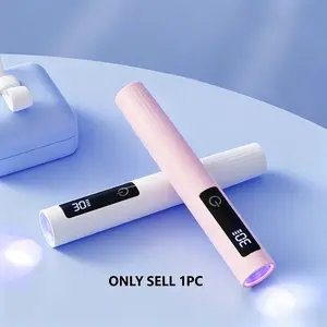 1 Handheld LED Nail Art Light-Wireless Portable USB Rechargeable Mini Dryer, Quick Setting & Long Lasting, Lithium Battery Included, Suitable for Gel/Polymer Nails, Home Travel Use