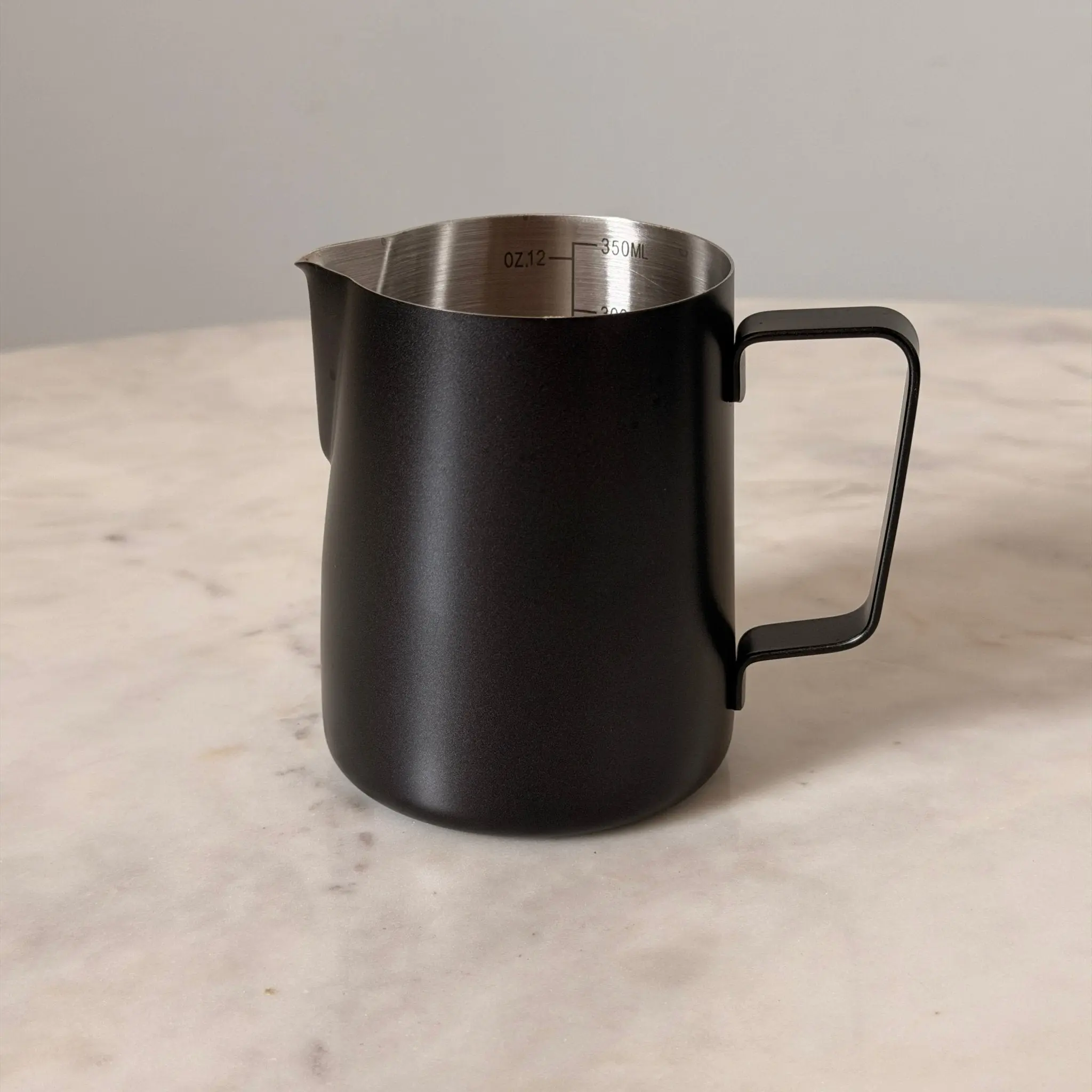 350ml Stainless Steel Milk Pitcher — Matte Black