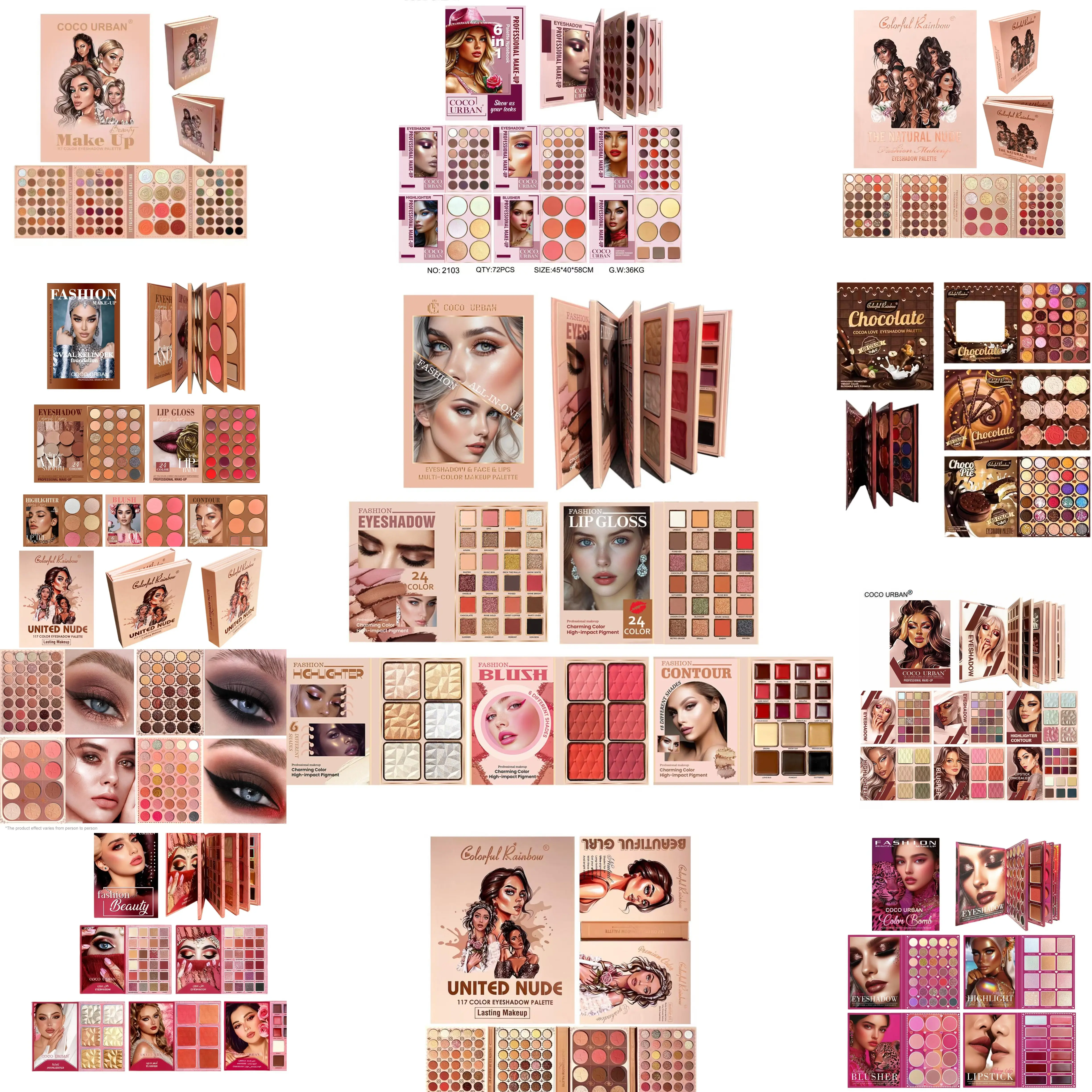 Shining Fairy Palette - 32-117 Rich Colors Including Matte & Pearl Textures Soft Touch Easy Match Makeup Look for Beginners & Professionals