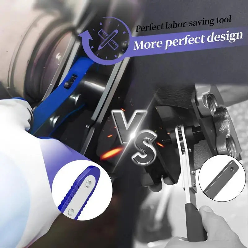 360° Rotating Ratchet Brake Caliper Tool – Heavy-Duty Piston Press & Spreader for Single, Dual & Quad Disc Brakes, Essential Automotive Tool for Easy Brake Pad Replacement