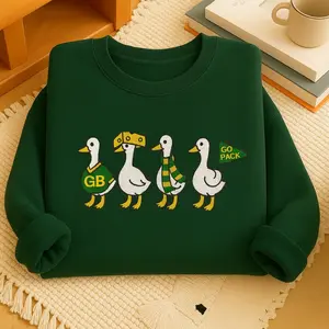 EMBROIDERED Vintage Green Bay Football Silly Goose Sweatshirt, Packers sweatshirt, Game Day Sweatshirt, Football Lover Gift, ESL368