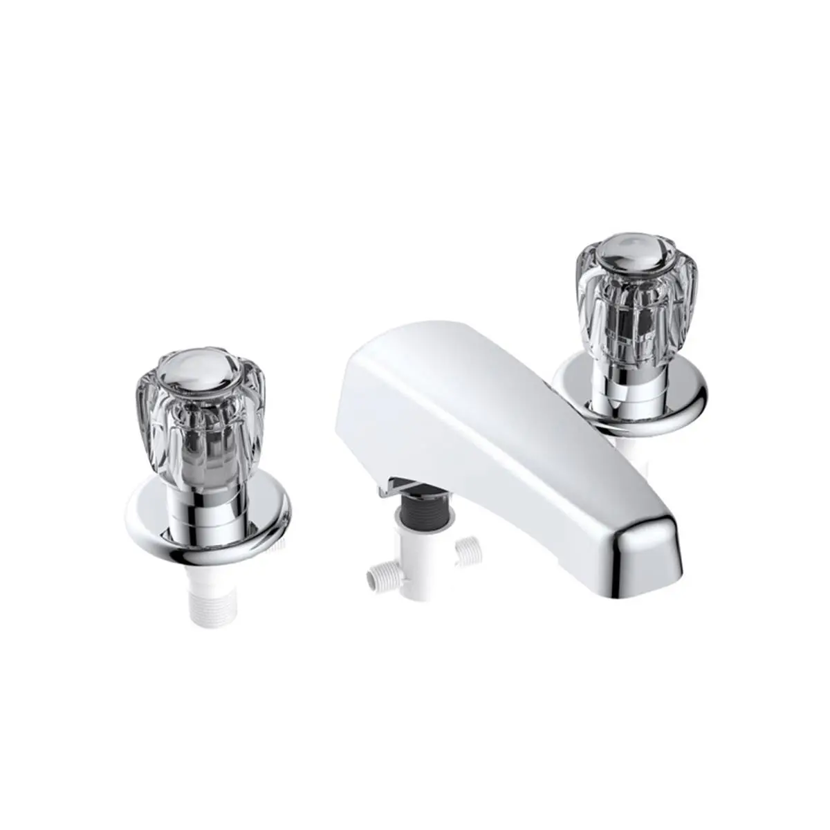 Home Plus  Classic 2-Handle Chrome Tub Faucet, Home Improvement Tool, Low Arc, Temperature Control