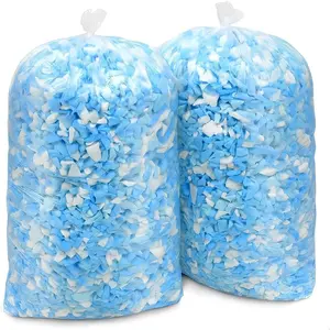 10lbs Shredded Memory  Filling, Blue and White Bean Bag Filler, Soft Pillow Stuffing Refill for Couch, Cushion,  Bed, Pouf, Arts and Crafts