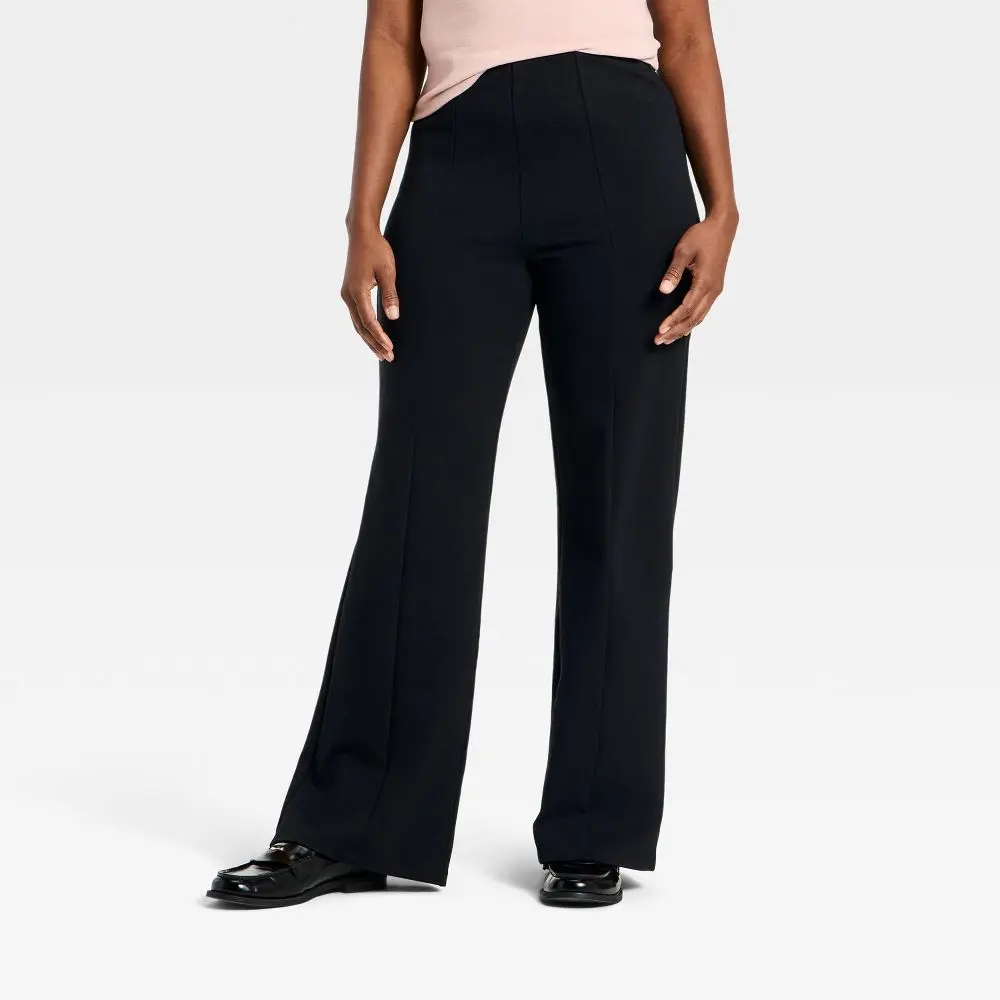 Women's High-Rise Ponte Pull-On Pants - A