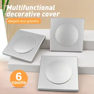 6 Counts Wall Split Flange Covers, Split-Type ABS Panel for Wall Protection, Durable & Lightweight