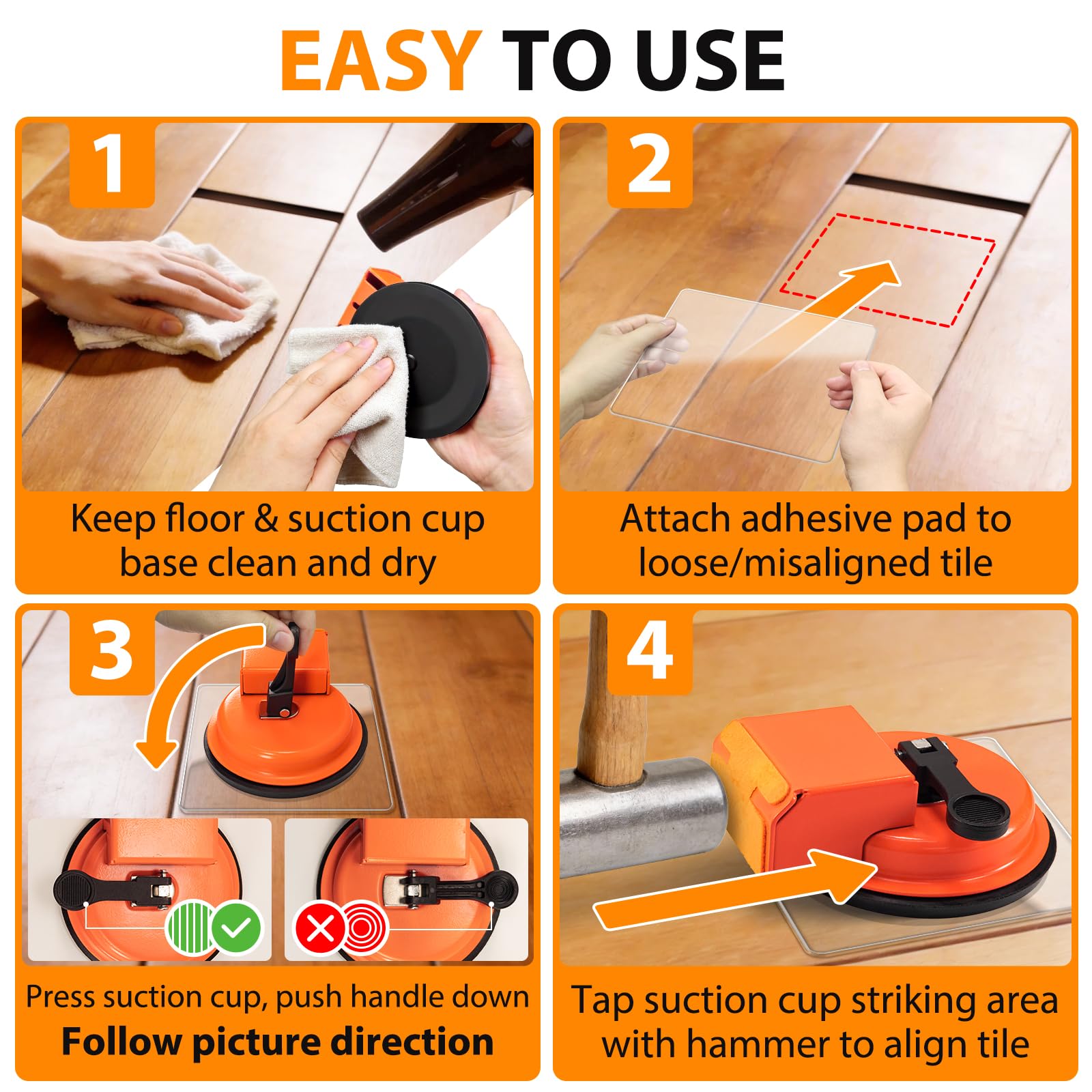 Floor Gap Fixing Tool - Enhanced Suction Cup & Sticky Pads for Laminate, Vinyl, Wood Floor Repairs - Durable, Compact, Efficient Repair Kit Floor Gap Fixing Tool - Enhanced Suction Cup & Sticky Pads for Laminate, Vinyl, Wood Floor Repairs - Durable, Compact, Efficient Repair Kit