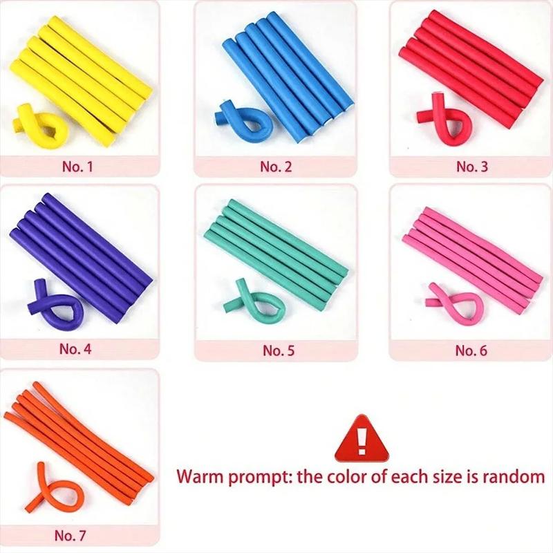 Heatless Flexible Hair Rollers Curlers 42-pack 7" Soft Foam Flexi Twist Curling Rods for Short Long Hair