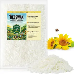 Beeswax Pellets for Candle Making - 1lb/5lb/20lb -  Beeswax for Candles, Lip Balms, and Skincare - White Beeswax for DIY Projects - Ideal for Beginners and Experts(1lb)