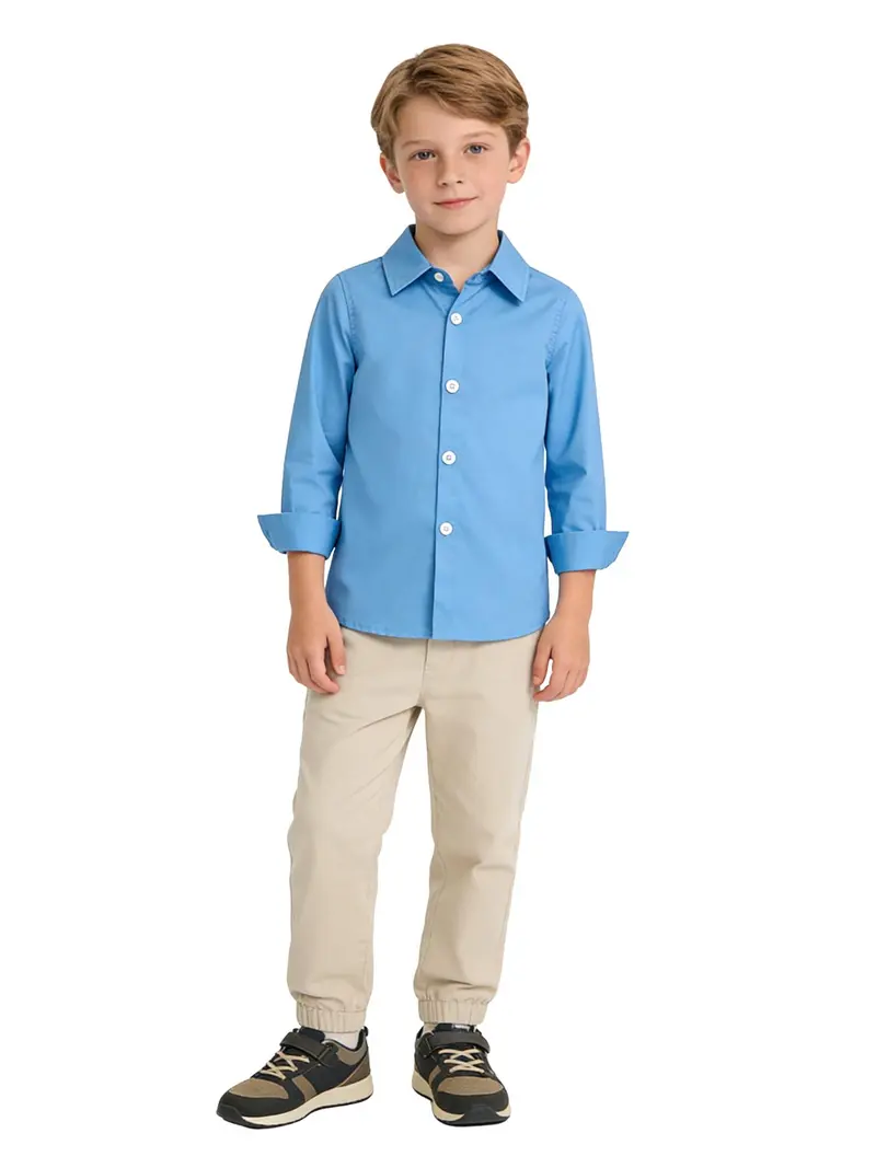 casual or formal youth dress shirt Sage Boy Button Down Shirt for Kids main image 0