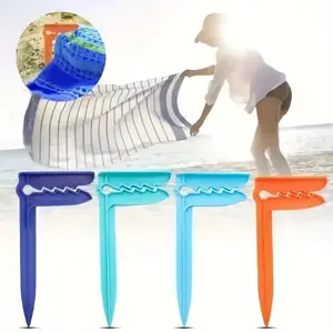 4pcs Heavy-Duty Towel Fixing Clips, Durable Anti-Slip Holder Clamps, Practical Outdoor Accessories for Camping, Beach and Daily Outdoor Activities