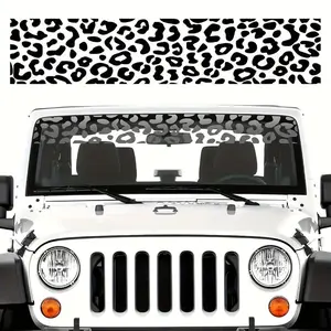 Leopard Print Car Sticker, Waterproof Vinyl Decal, Car Exterior Decoration Accessories for Auto Windshield, Door, Side Body, Truck, SUV, Universal Car Sticker
