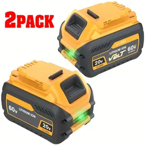 2-pack DCB609 12.0Ah High CapacityReplacement equipment for Dewalt20V/60V MAX,Compatible with valentines day gift DCB606,DCB609,DCB203,DCB200DCB201,DCB204,DCB206,DCB207DCB209 dewalt  20v