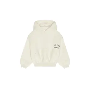 Fear of God ESSENTIALS Kids Classic Hoodie in Oatmeal Heather & Light Heather