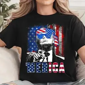 'Merica 4th of July Shirt, President 4547 American Flag Funny 4th of July, Trump Shirt, Republican Shirt, Patriotic, 4th Trump Shirt, 4th Trump July Shirt