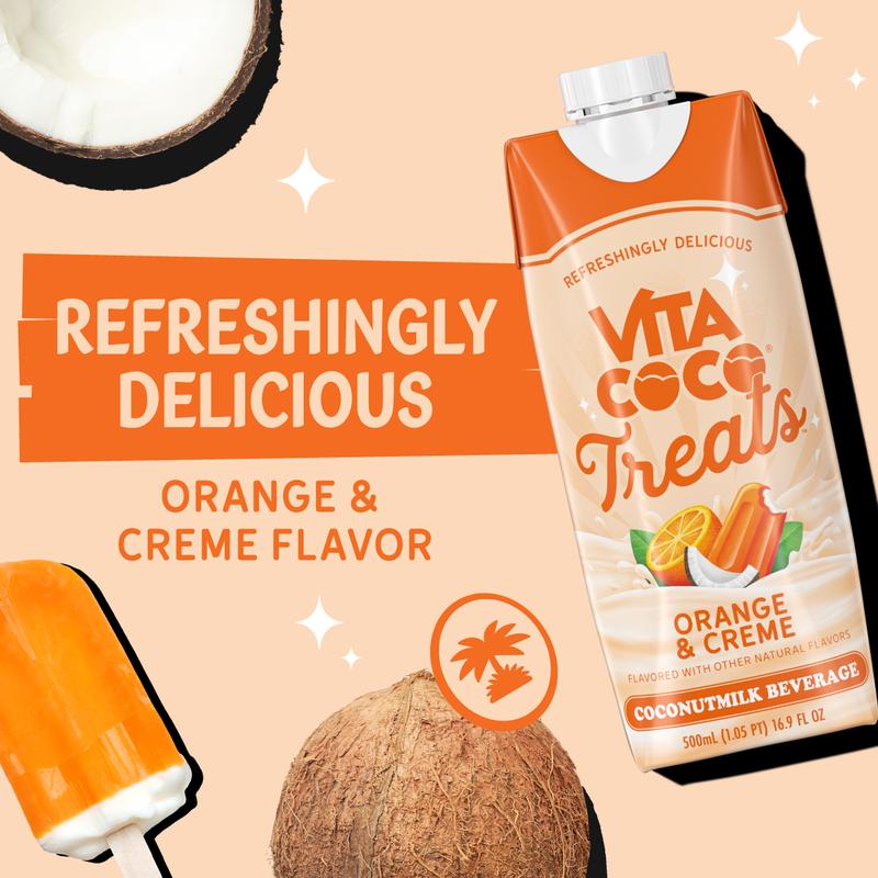 Vita Coco Treats | Coconut Milk Drink - 16.9 fl oz (Pack of 12) Creamy Sweet Drink with Fruity Flavor