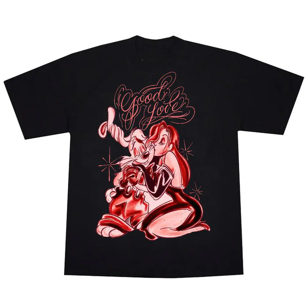 Men's Short-Sleeve Sport T-Shirt - Good Lovin Red Chicano Clothing, Chicana Art-Inspired Cholo Chola Outfit, Gangster Streetwear, Full Size, Full Color