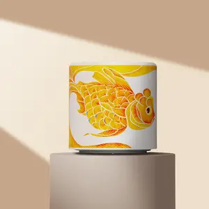 white ceramics Bluetooth Speaker Wireless,IP67 Waterproof & Dustproof Portable Speaker with 15W Loud Stereo Sound, TWS Pairing, BT5.3, Home/Party/Outdoor/Beach