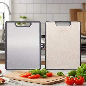 14×10 inches, kitchen cutting board, double-sided 2-in-1 cutting board, doesn’t damage knives, easy to clean, easy to hang, kitchen tool, chopping board Fruit