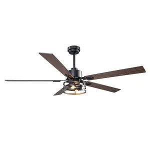 Vaczon 52" 60" Industrial Ceiling Fan | LED Light + APP & Remote Control