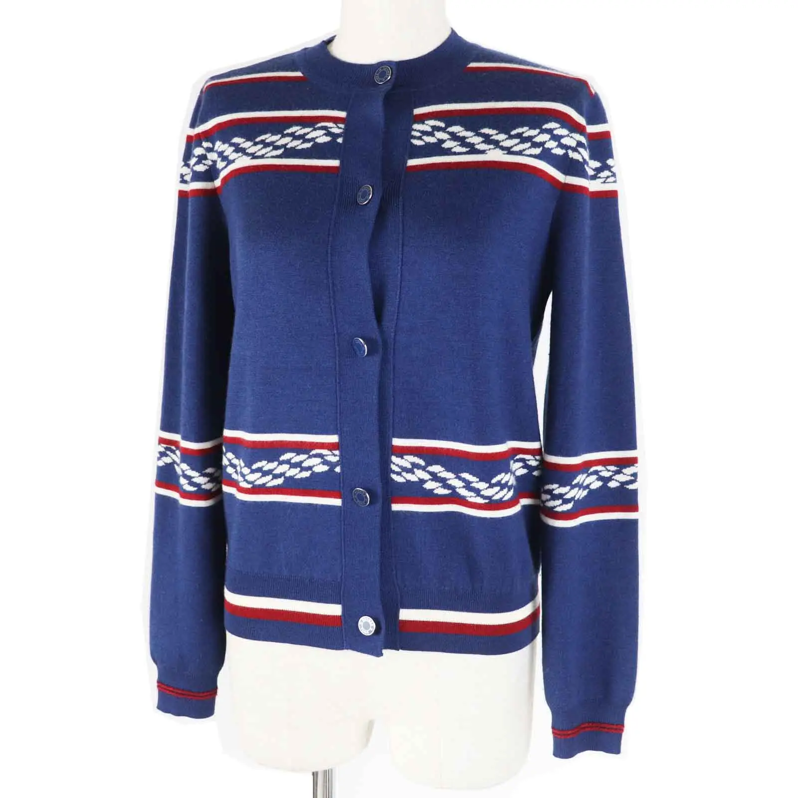 Pre-owned HERMÈS Others Small Leather Goods Hermes Cashmere Silk Knit Cardigan Women