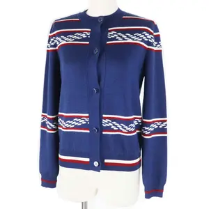 Pre-owned HERMÈS Others Small Leather Goods Hermes Cashmere Silk Knit Cardigan Women