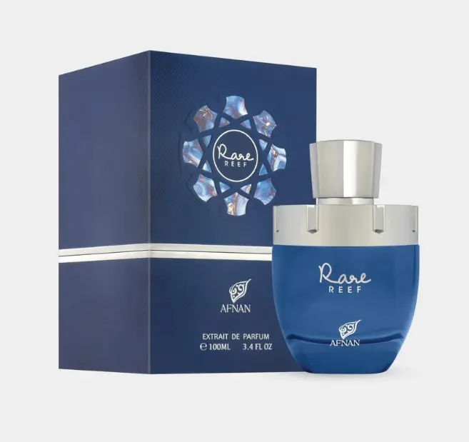 Afnan Rare Reef Extrait De Parfum Unisex 3.4oz 100ml - Aquatic Fragrance Marine Perfume Citrus Fragrance long lasting perfume Fruity Aromatic Amber Woody  long lasting perfume