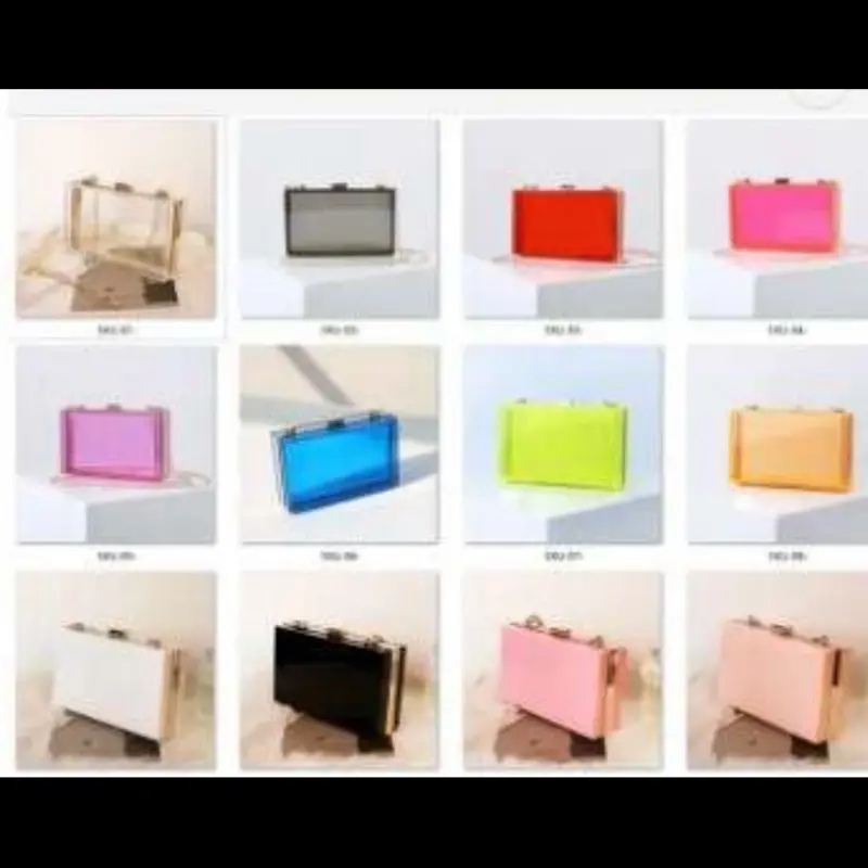 Acrylic Clear Purse - Available in Multiple Colors - Stylish and Transparent Design for Everyday Use