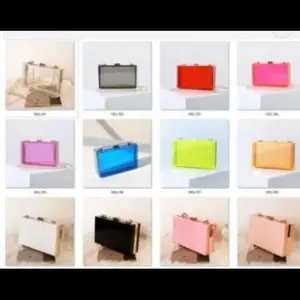 Acrylic Clear Purse - Available in Multiple Colors - Stylish and Transparent Design for Everyday Use