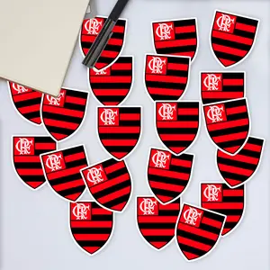 Stickers Pack 20 Pcs Flamengo Vinyl Car FC Bottle Brazil Luggage Bike Soccer Waterproof Football Aesthetic Skateboard Bumper Laptop Colorful Water Guitar