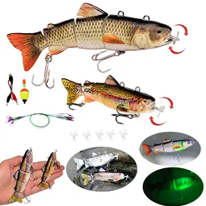 Fishing Lures Electric Lure Swimbait USB Rechargeable Bait Crankbait Automatic Swimming Lifelike Fish Fishing Tackle 3.1inch 5.12inch
