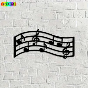 1pc Musical Note Metal Wall Art, Melodic Note Statue Mural, Ideal Gift for New Year, Christmas, Music Decor Enthusiasts, Weather-Resistant Metal Wall Decor Wall Sculptures, Perfect for Indoor Wall & Outdoor Fence, Captivating Music-Themed Wall Decor